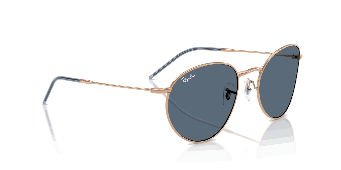 [Dark Blue Lenses, Polished Rosegold Frame]