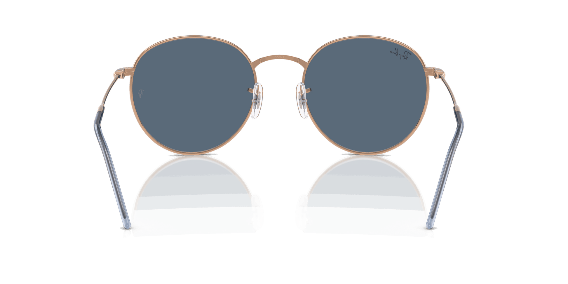[Dark Blue Lenses, Polished Rosegold Frame]