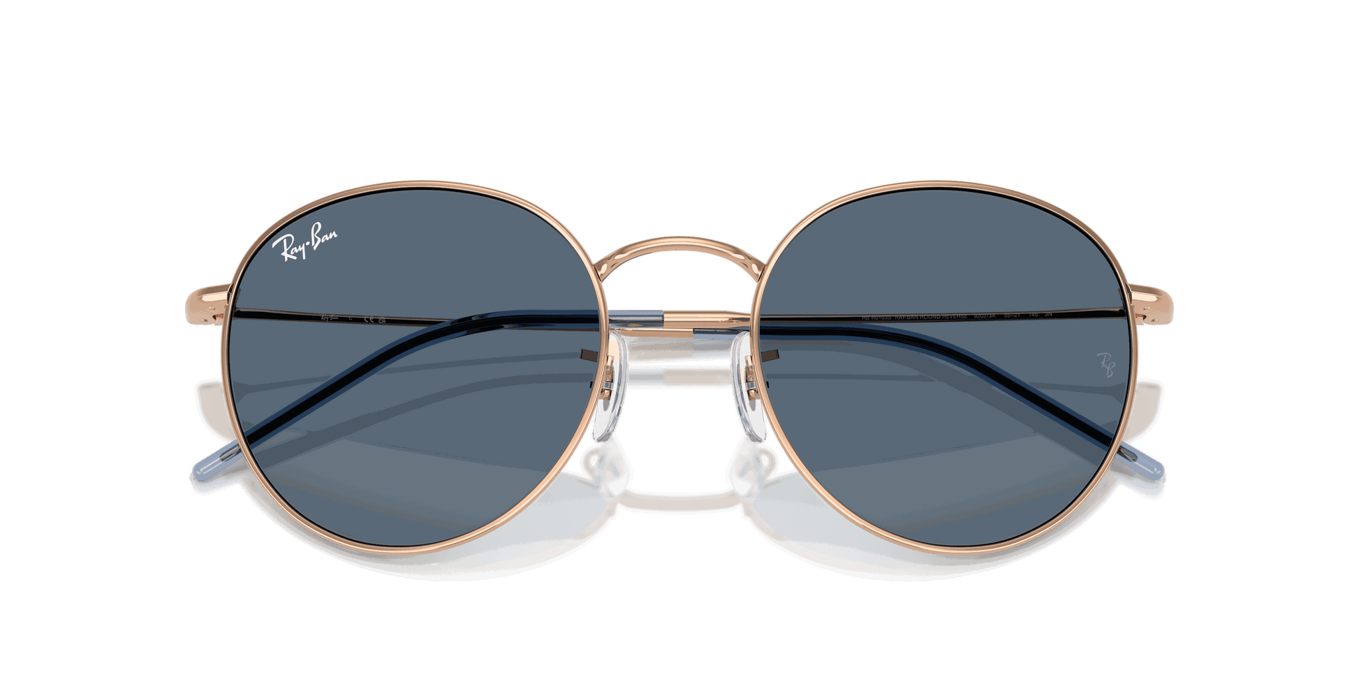 [Dark Blue Lenses, Polished Rosegold Frame]