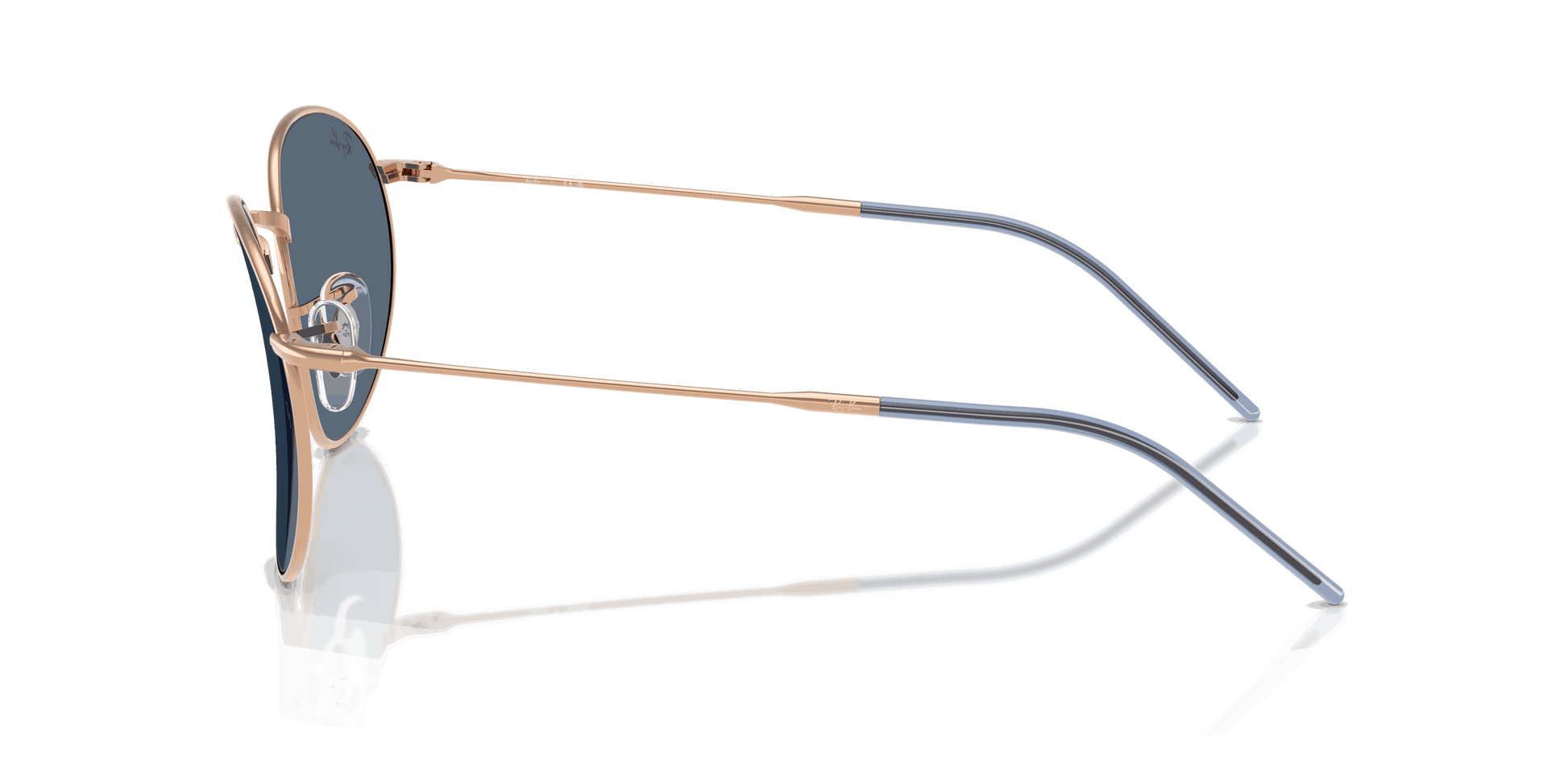 [Dark Blue Lenses, Polished Rosegold Frame]