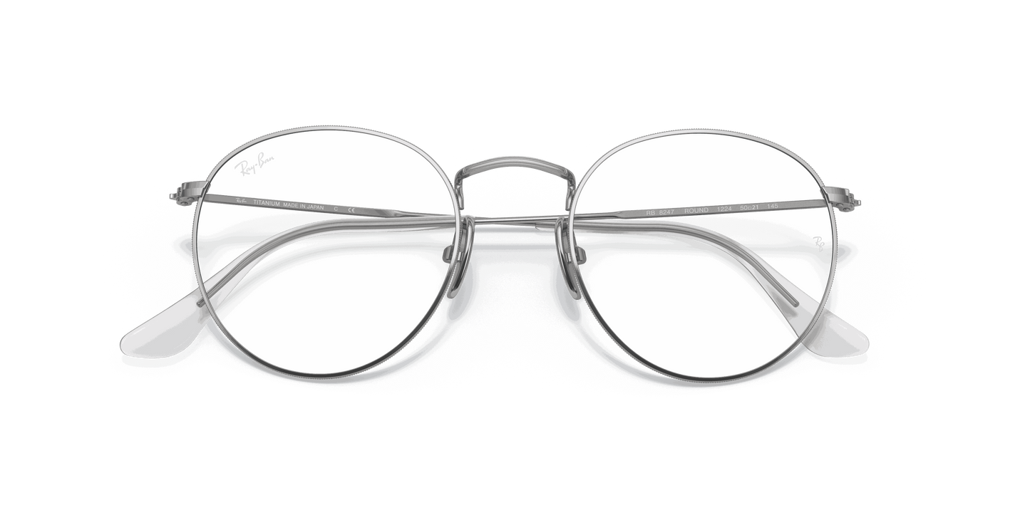 [Clear Lenses, Polished Silver Frame]