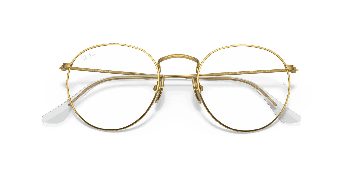 [Clear Lenses, Polished Gold Frame]