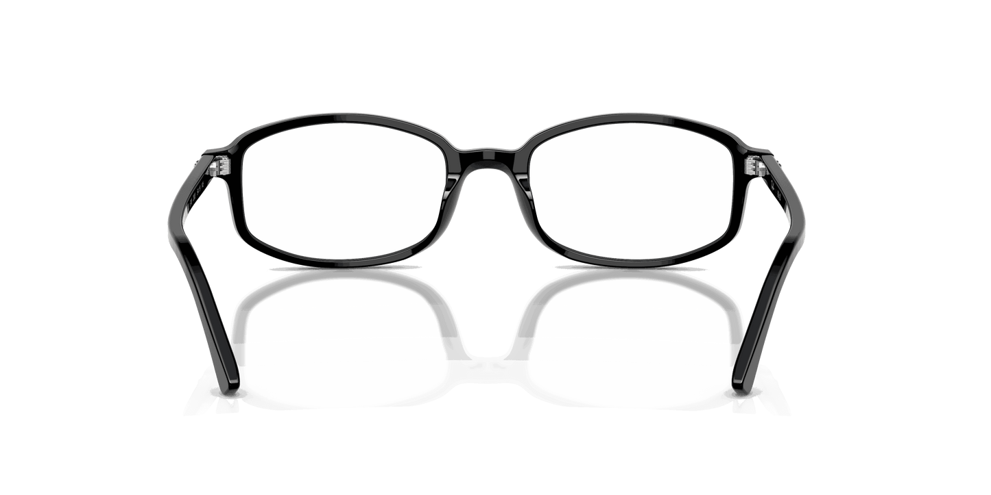 [Clear Lenses, Polished Black Frame]