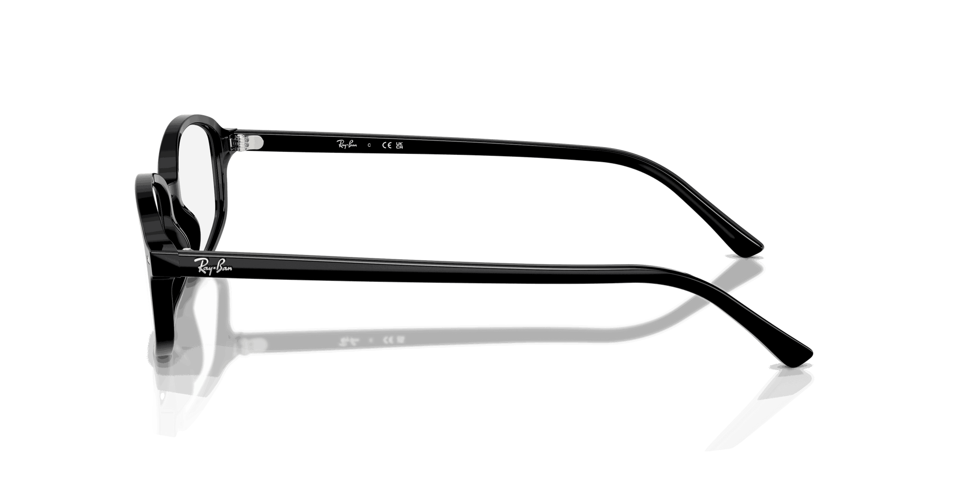 [Clear Lenses, Polished Black Frame]