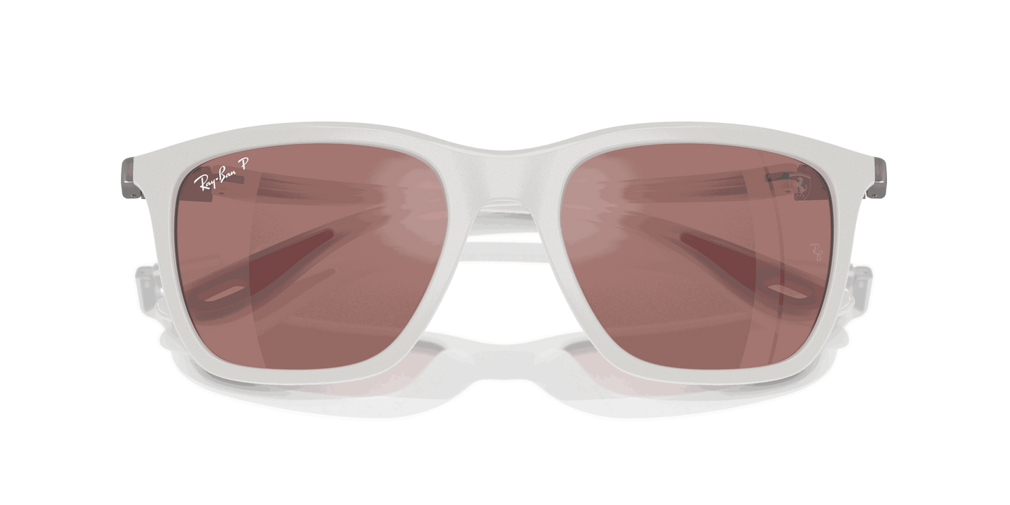[Purple/Silver Lenses, Polished White Frame]
