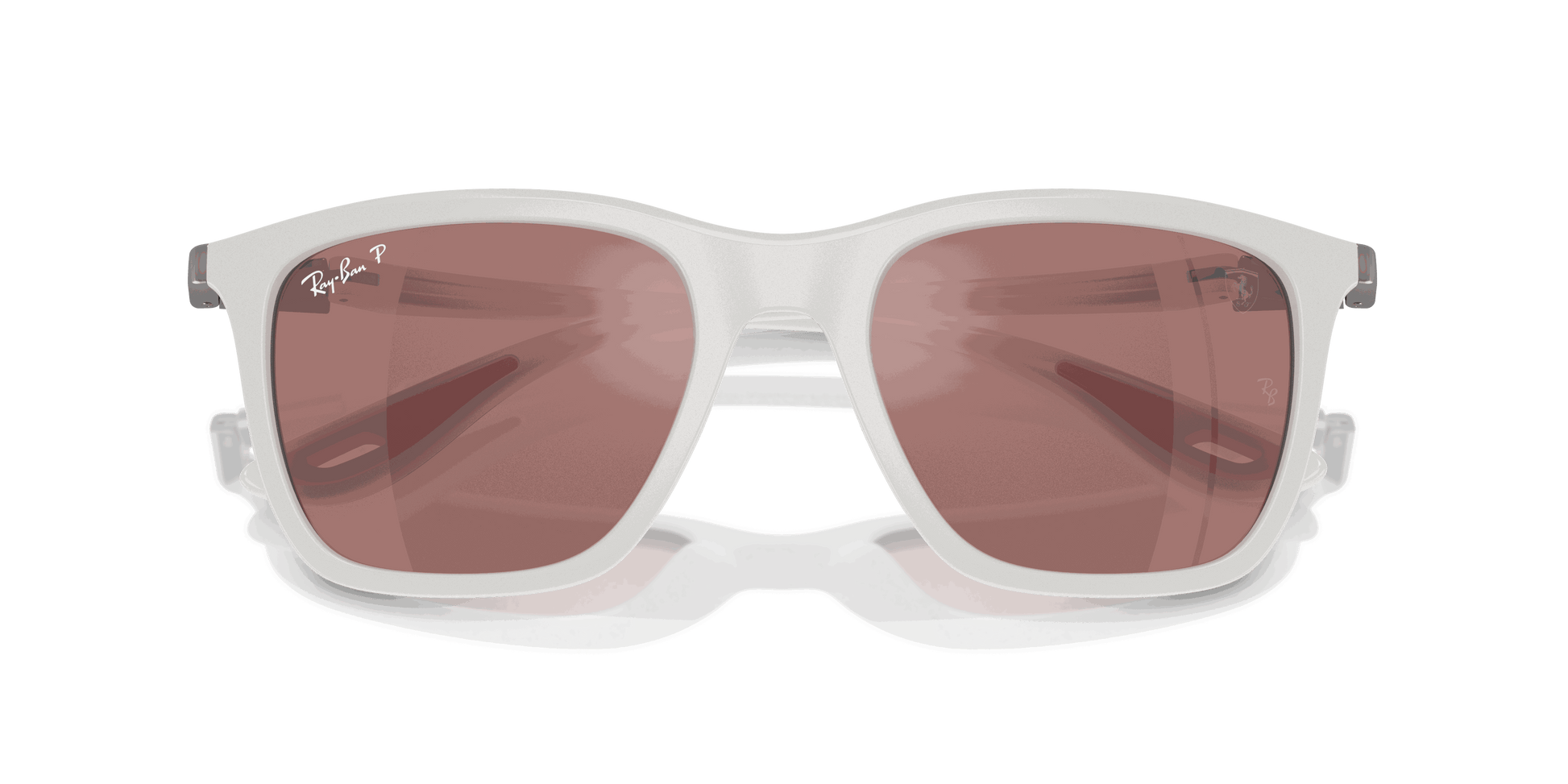 [Purple/Silver Lenses, Polished White Frame]