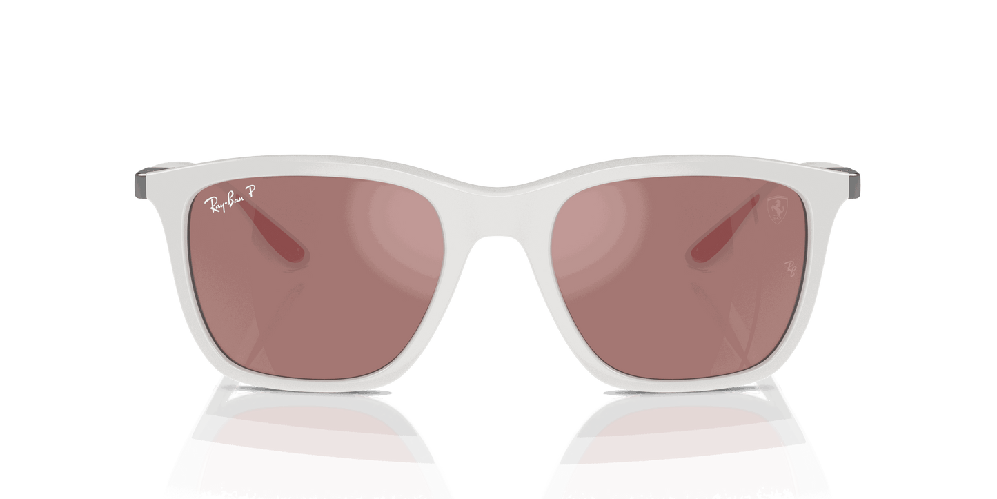[Purple/Silver Lenses, Polished White Frame]