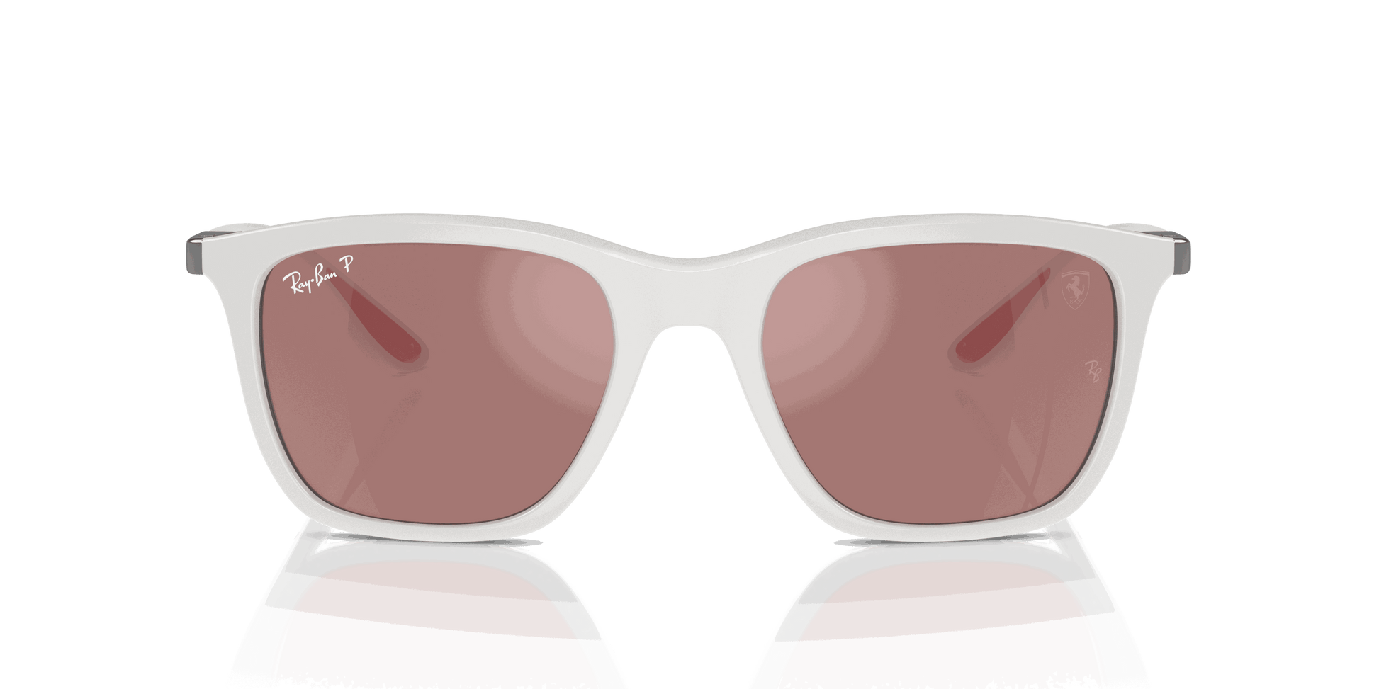 [Purple/Silver Lenses, Polished White Frame]