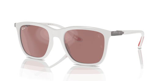 [Purple/Silver Lenses, Polished White Frame]