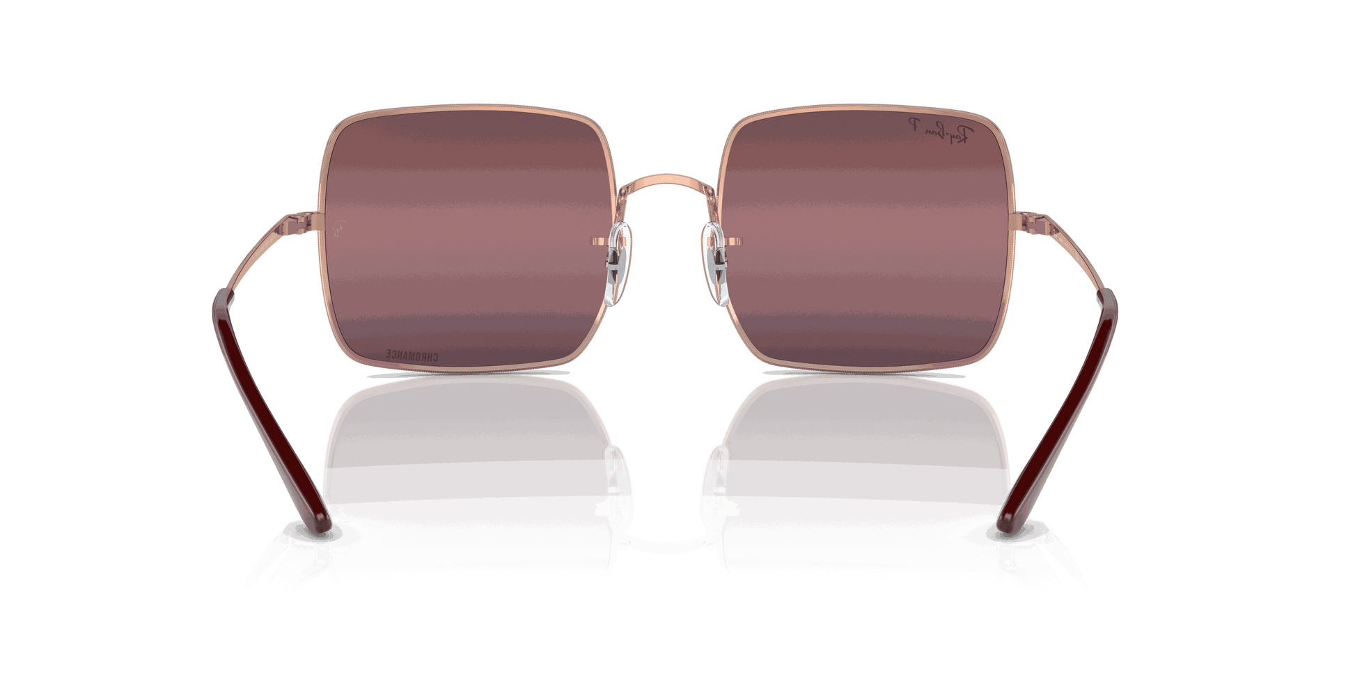 [Red Lenses, Polished Rose Gold Frame]