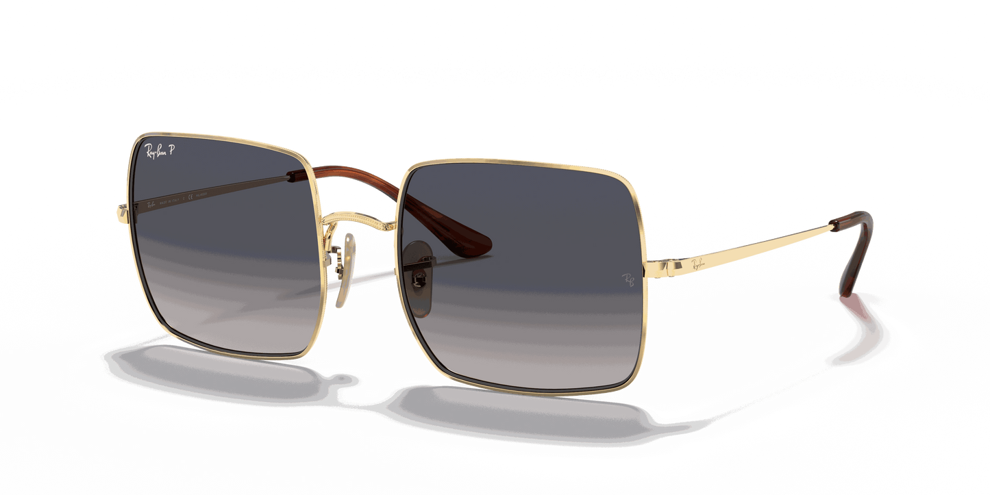 [Blue/Grey Lenses, Polished Arista Gold Frame]