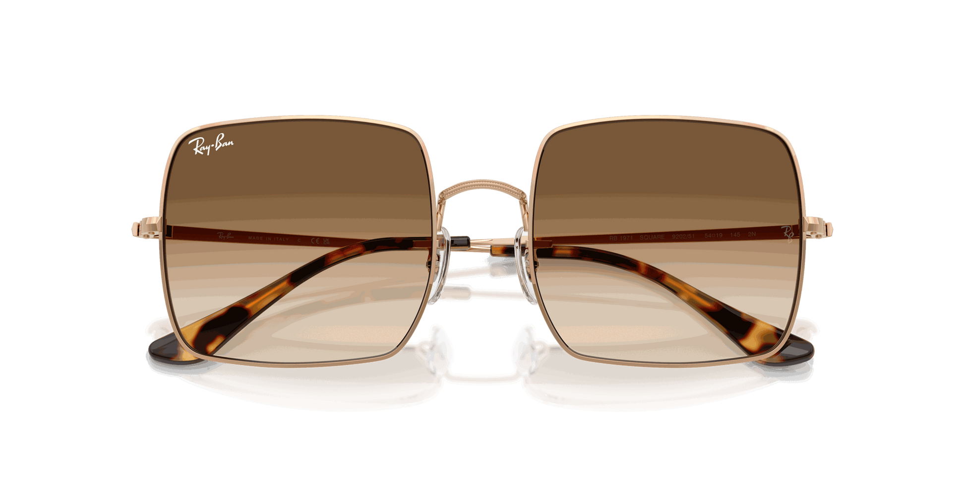 [Clear Gradient Brown Lenses, Polished Rosegold Frame]