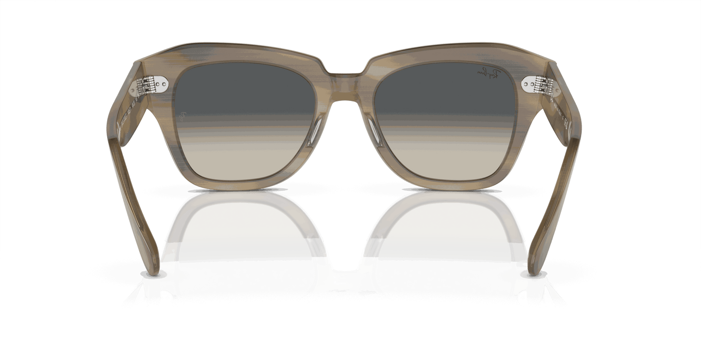 [Grey Lenses, Polished Striped Green Frame]