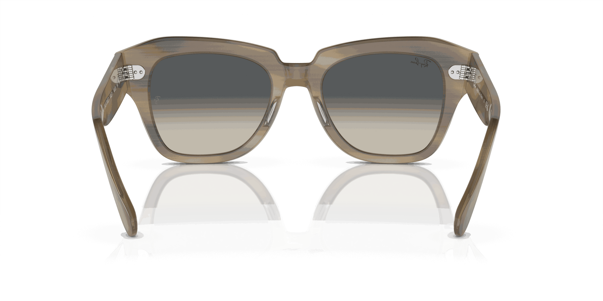 [Grey Lenses, Polished Striped Green Frame]