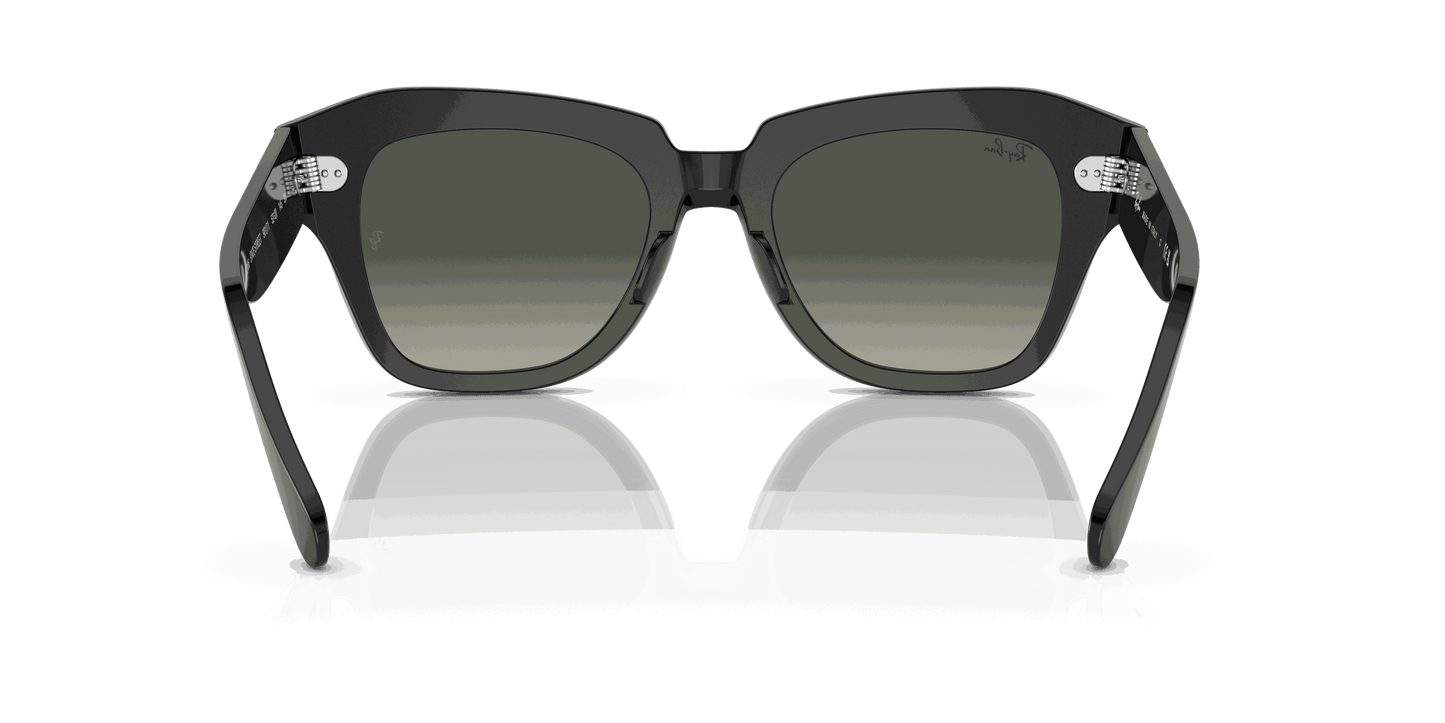 [Grey Lenses, Polished Black Frame]
