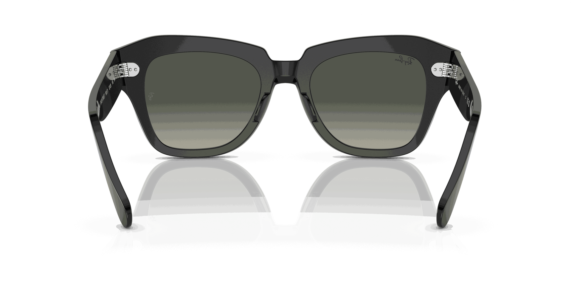 [Grey Lenses, Polished Black Frame]