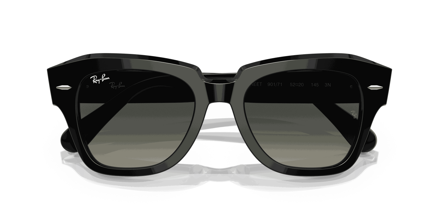 [Grey Lenses, Polished Black Frame]