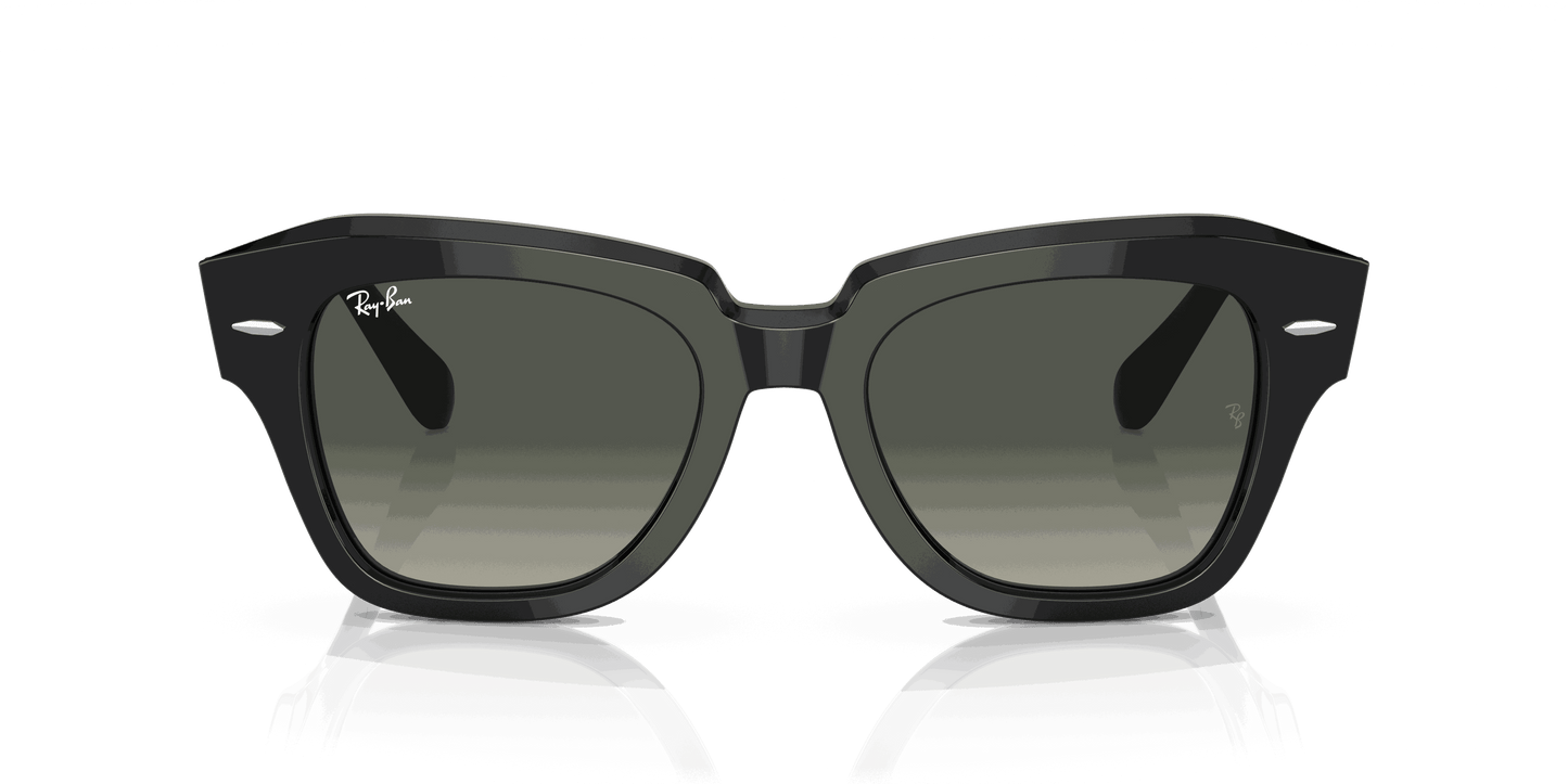 [Grey Lenses, Polished Black Frame]