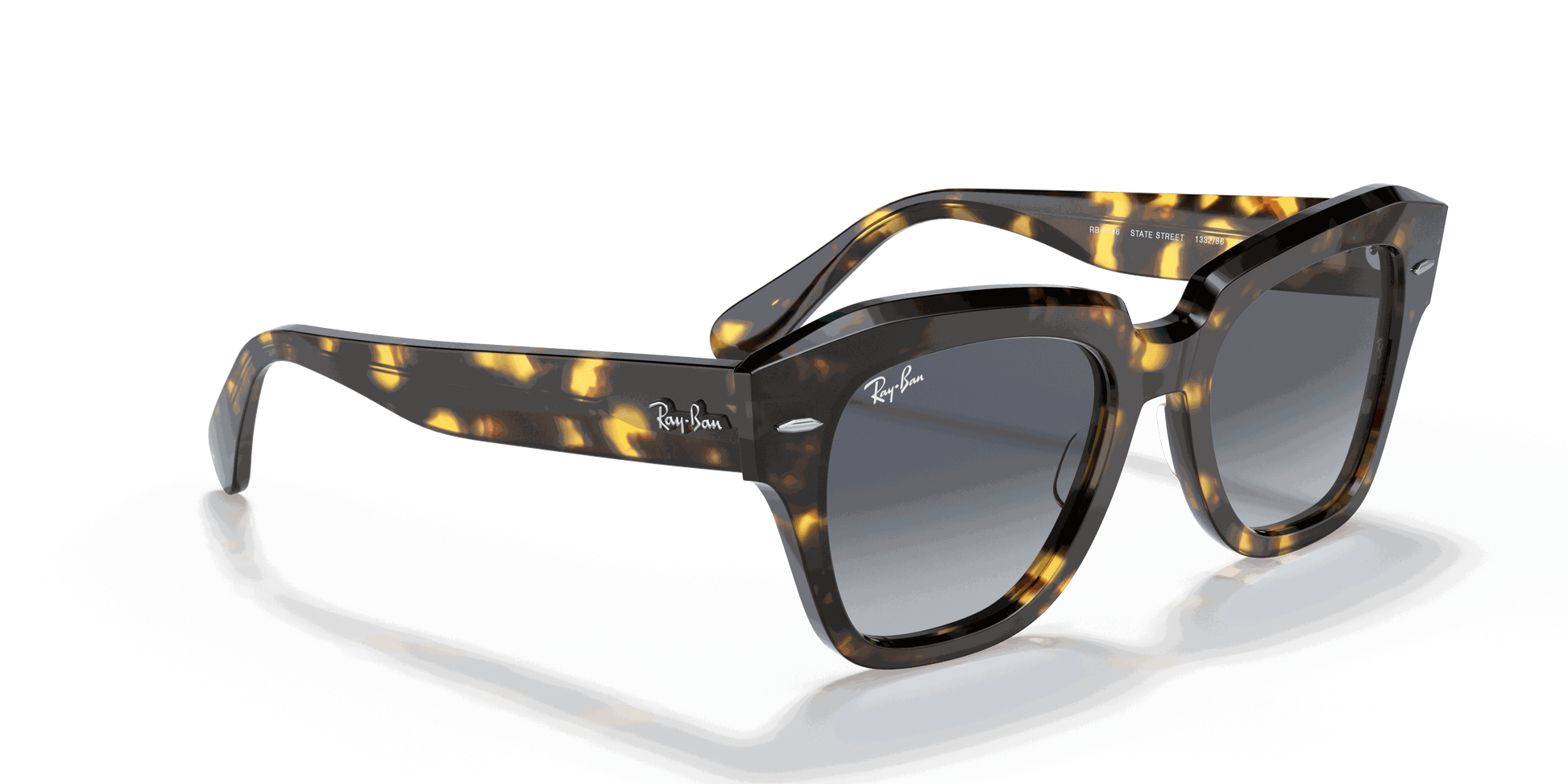 [Blue Gradient Grey Lenses, Polished Yellow Havana Frame]