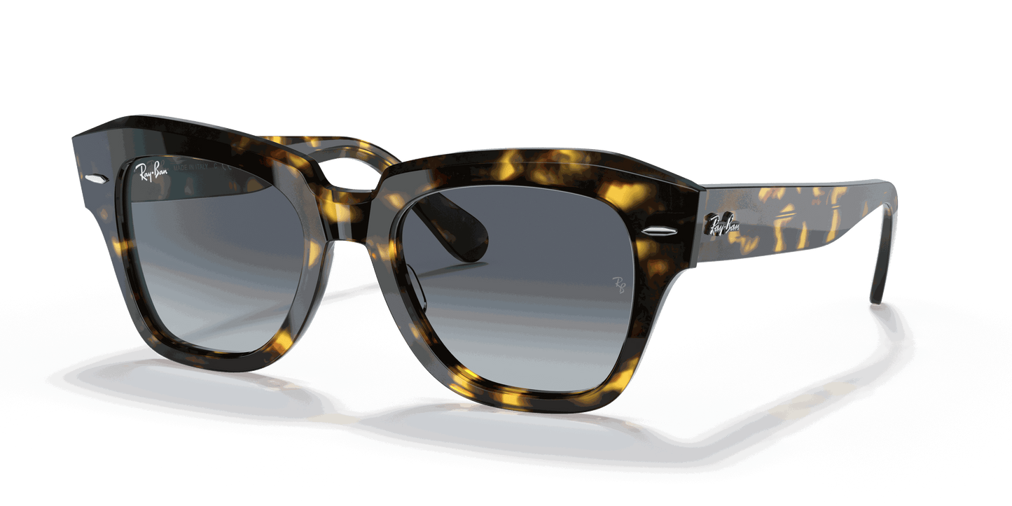 [Blue Gradient Grey Lenses, Polished Yellow Havana Frame]