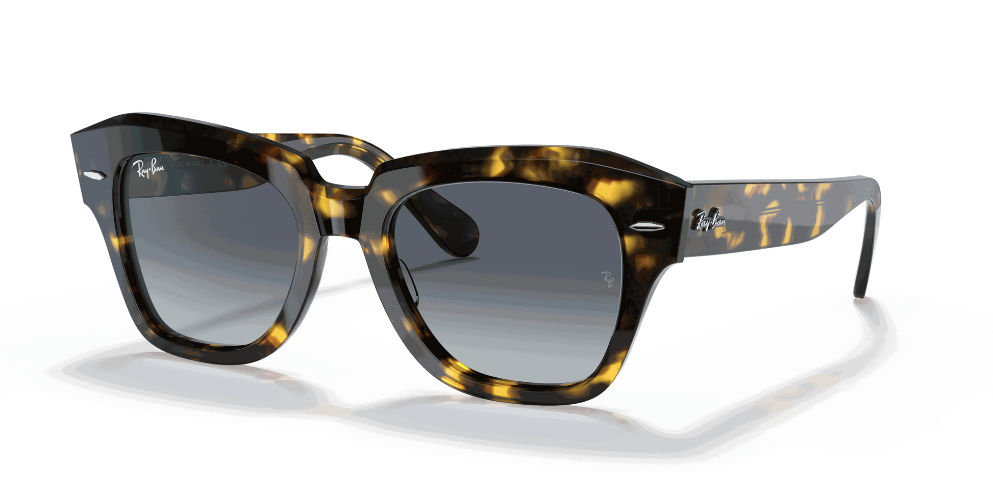 [Blue Gradient Grey Lenses, Polished Yellow Havana Frame]