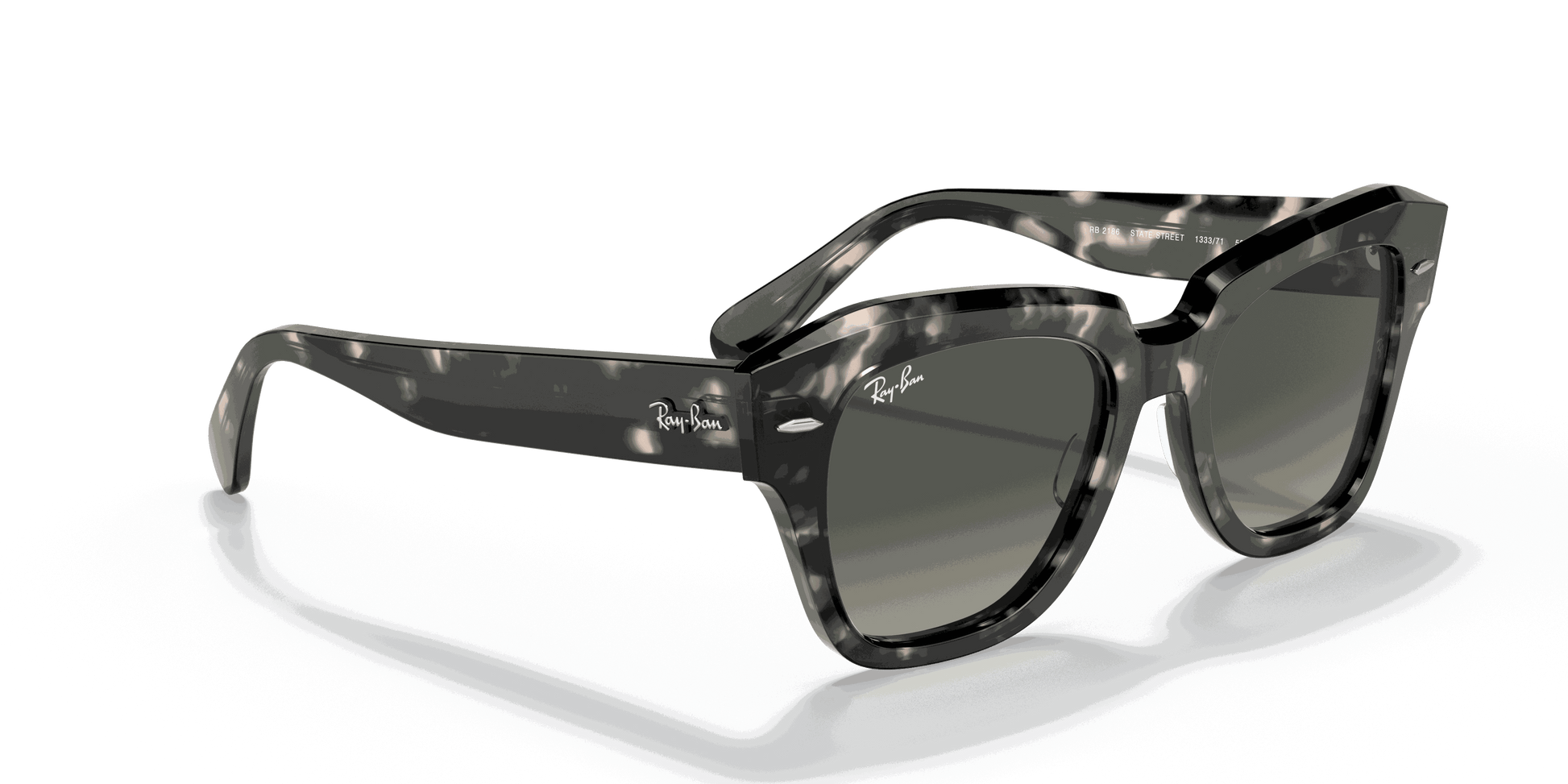 [Grey Gradient Lenses, Polished Grey Havana Frame]