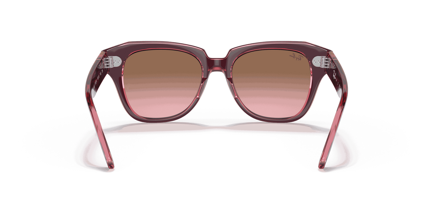 [Pink Gradient Brown Lenses, Polished Violet On Transparent Pink Frame]