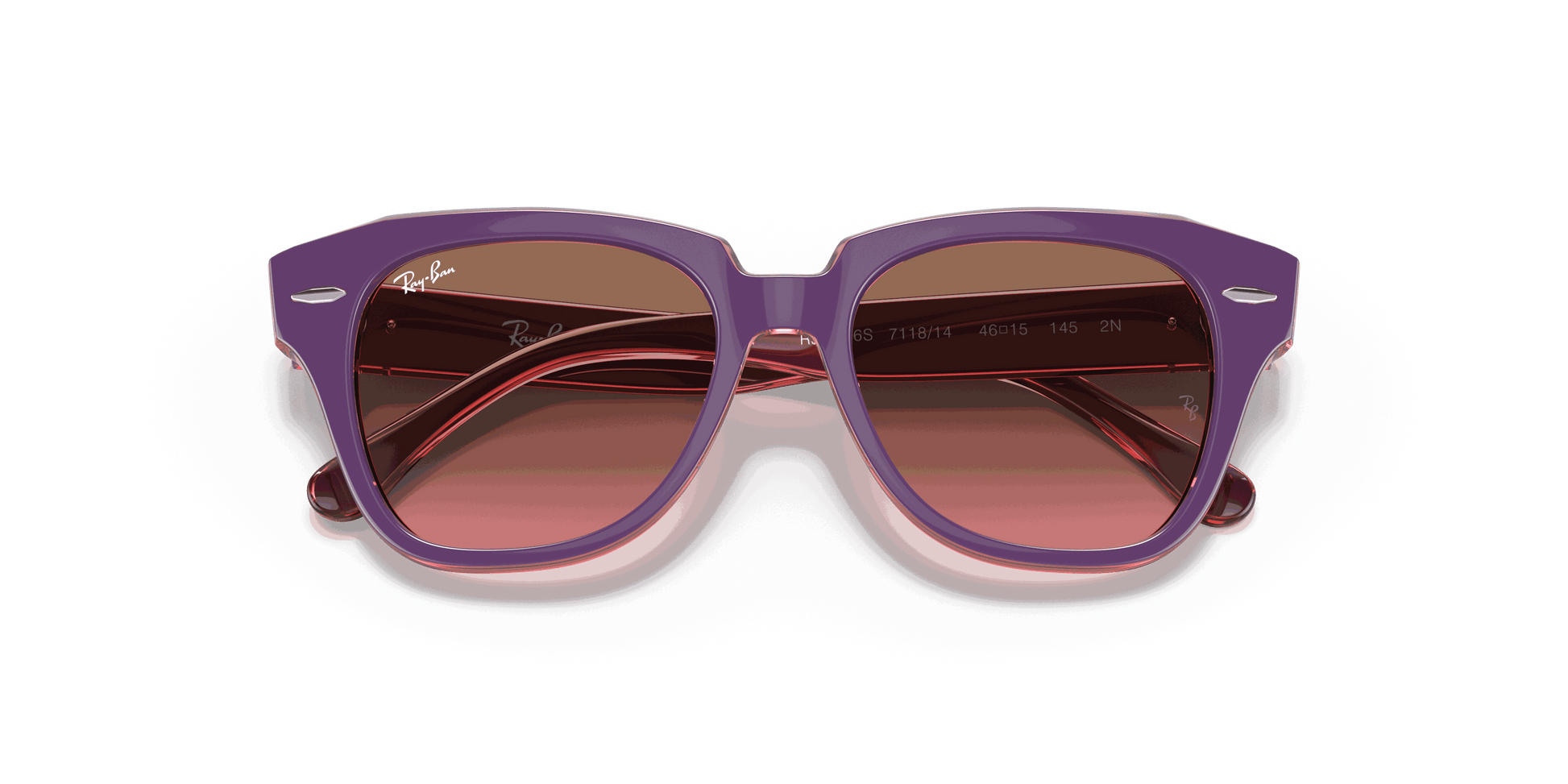 [Pink Gradient Brown Lenses, Polished Violet On Transparent Pink Frame]