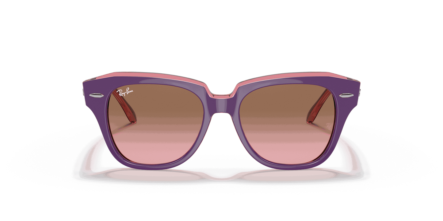 [Pink Gradient Brown Lenses, Polished Violet On Transparent Pink Frame]