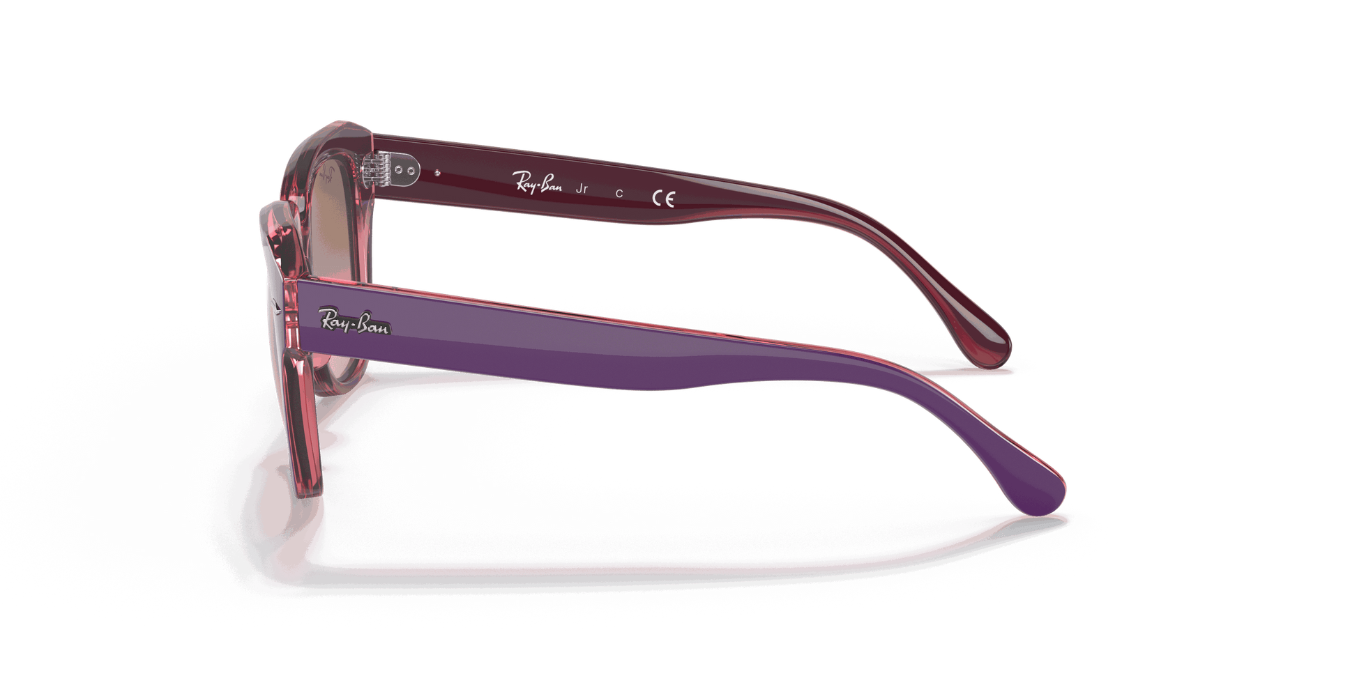 [Pink Gradient Brown Lenses, Polished Violet On Transparent Pink Frame]