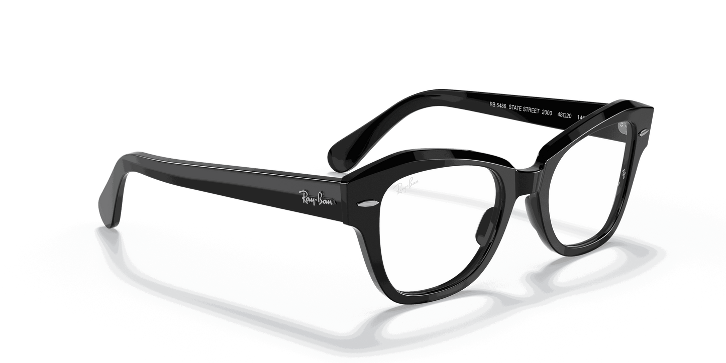 [Clear Lenses, Polished Black Frame]