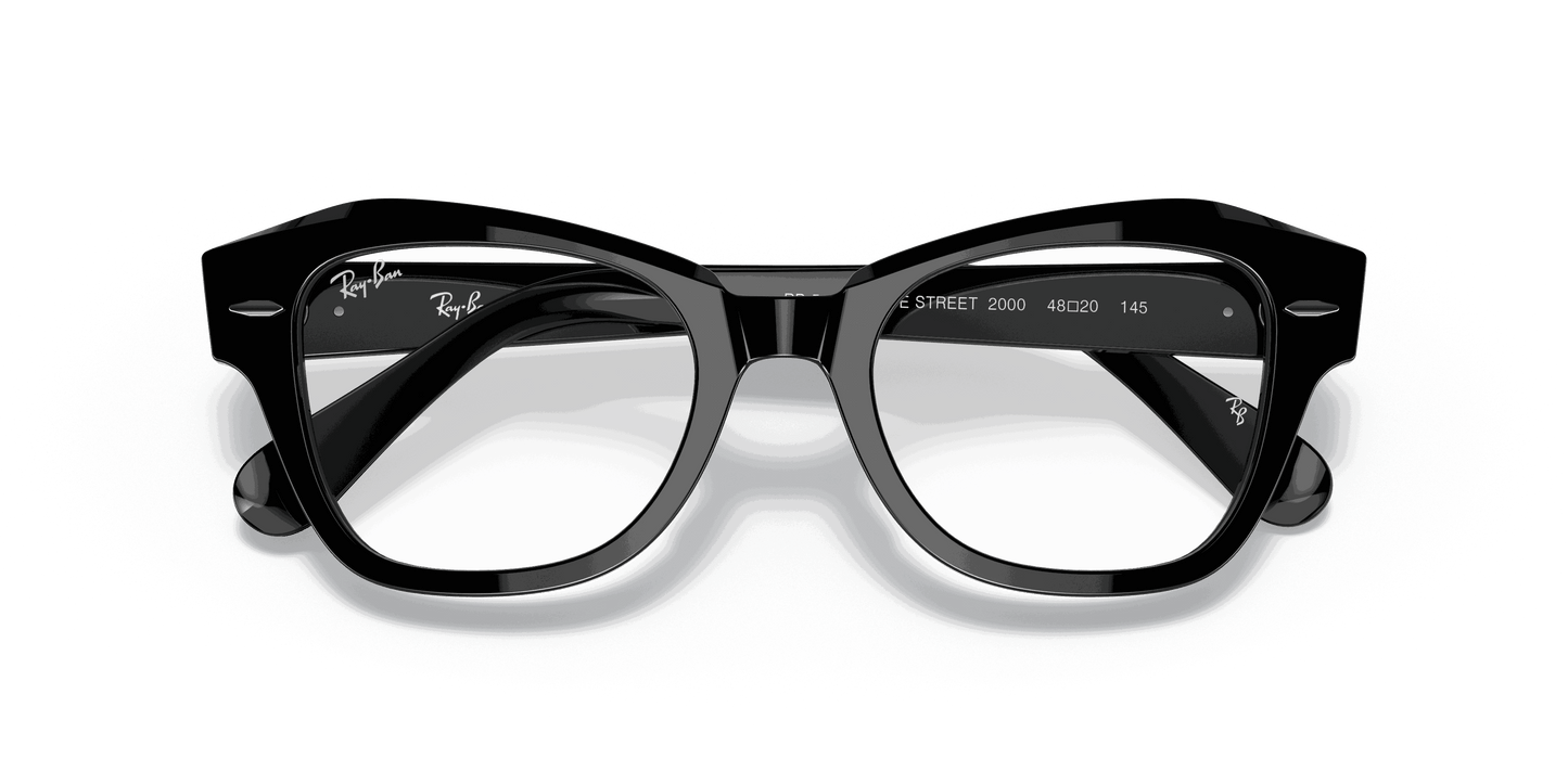 [Clear Lenses, Polished Black Frame]