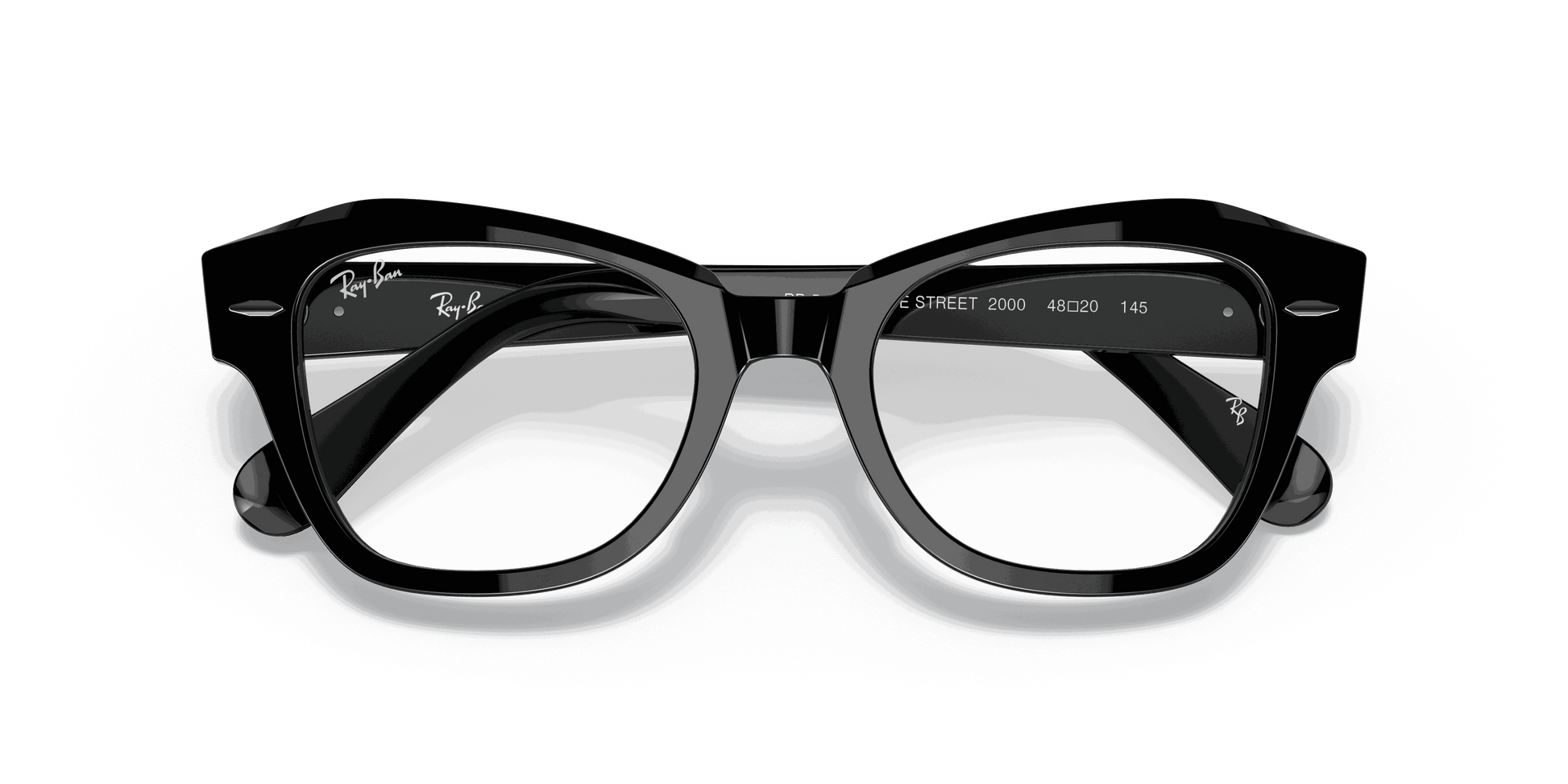 [Clear Lenses, Polished Black Frame]