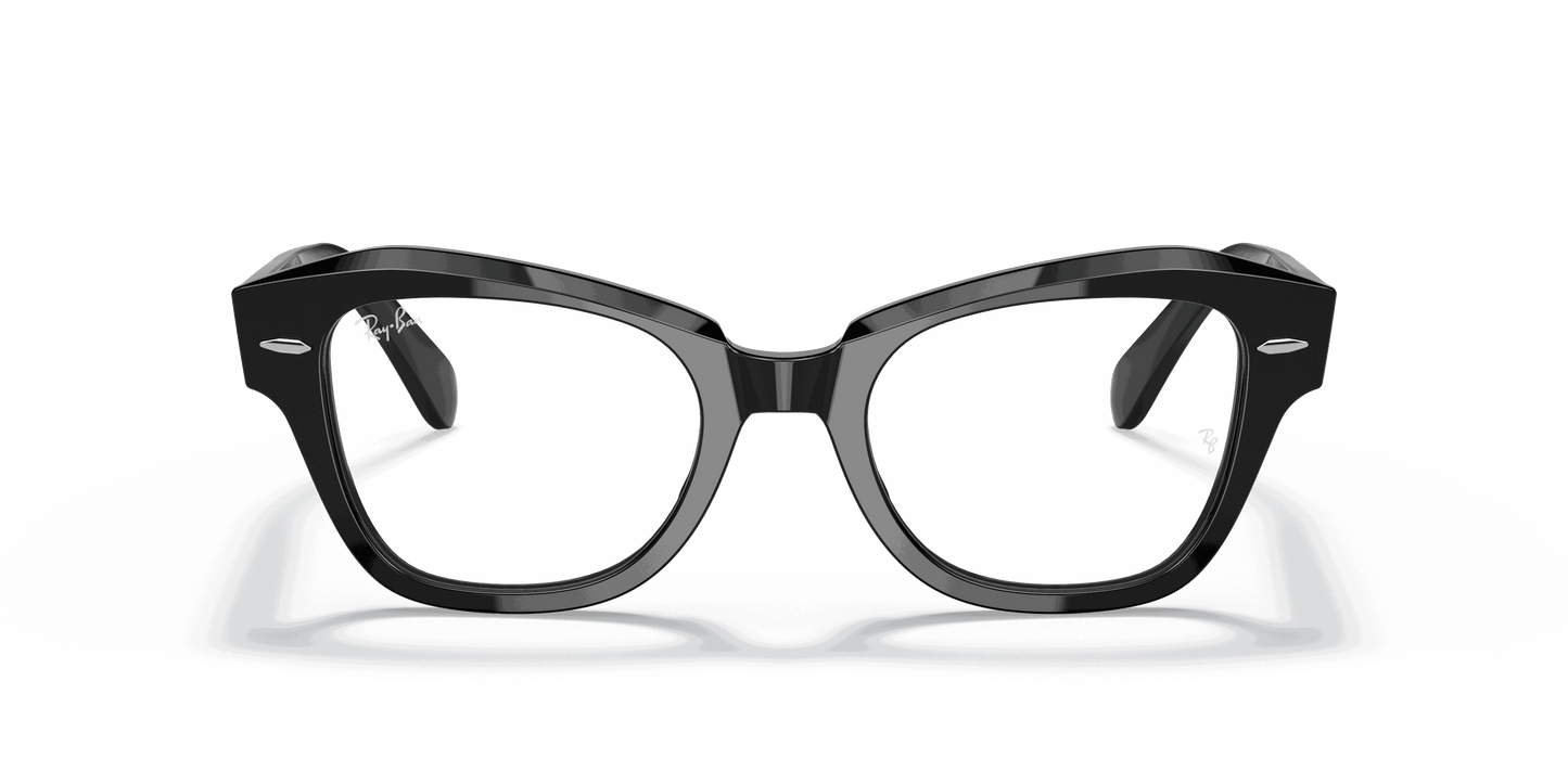 [Clear Lenses, Polished Black Frame]