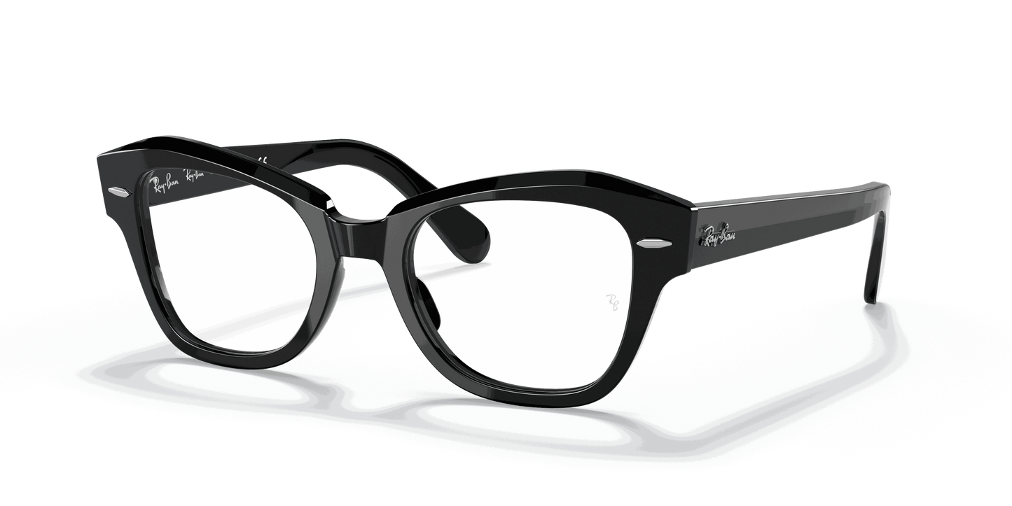 [Clear Lenses, Polished Black Frame]