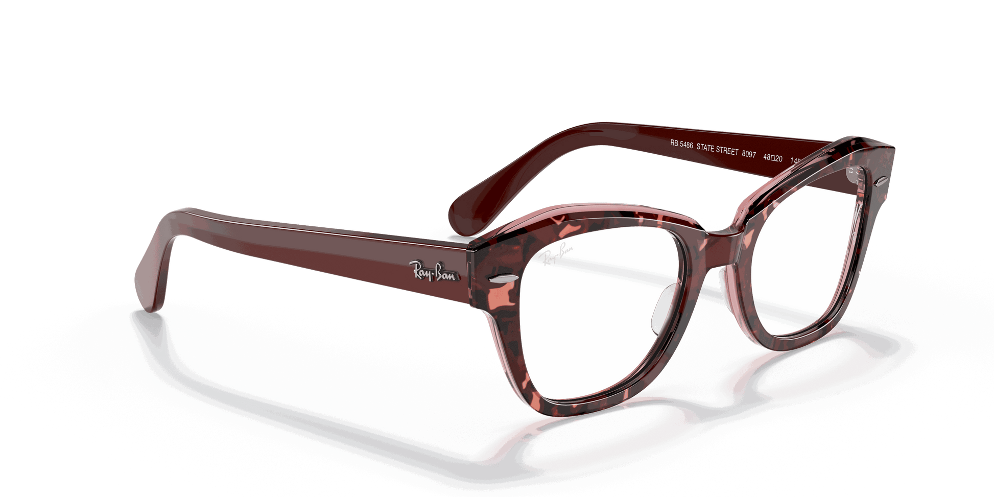 [Clear Lenses, Polished Havana On Transparent Purple Frame]
