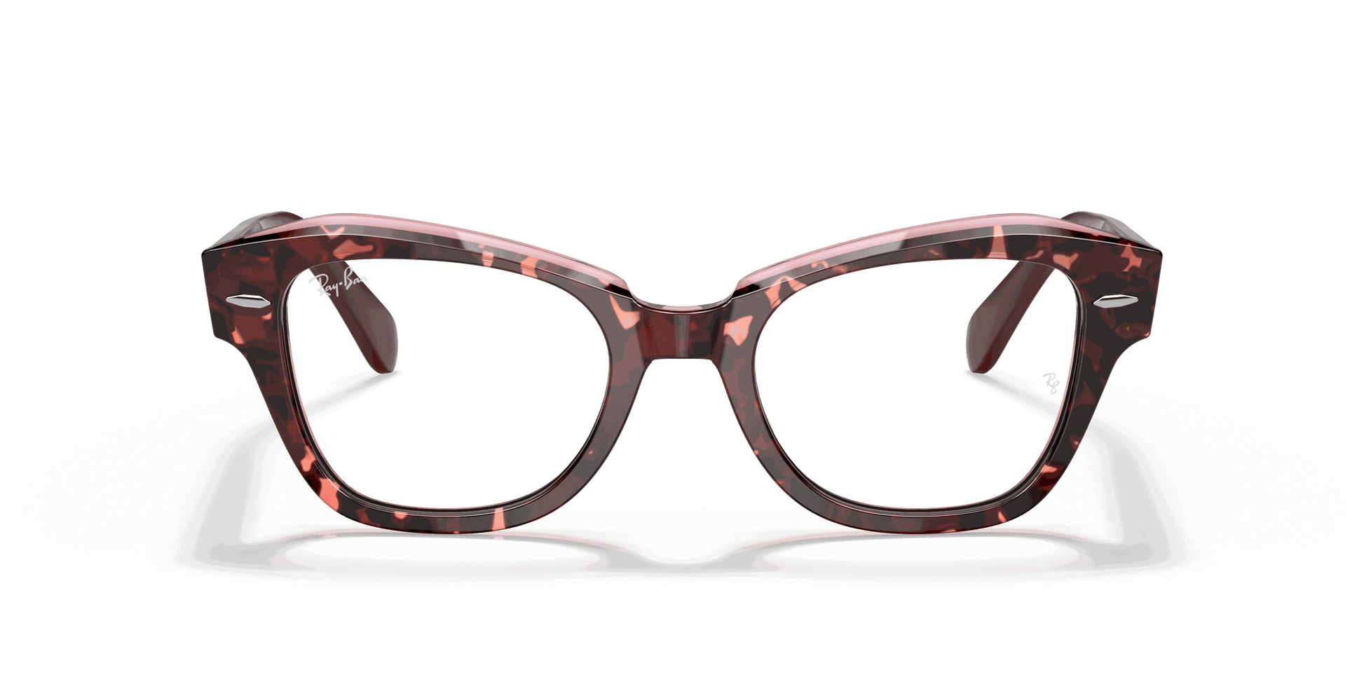 [Clear Lenses, Polished Havana On Transparent Purple Frame]