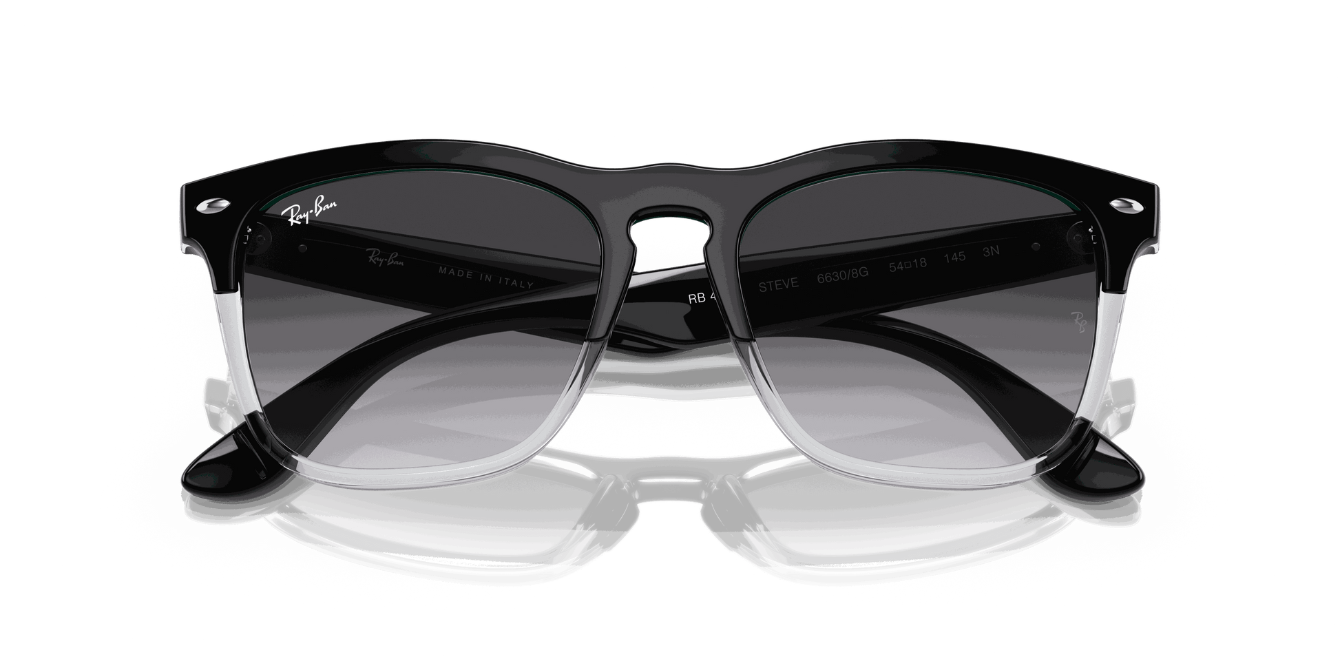 [Grey Lenses, Polished Black On Transparent Frame]