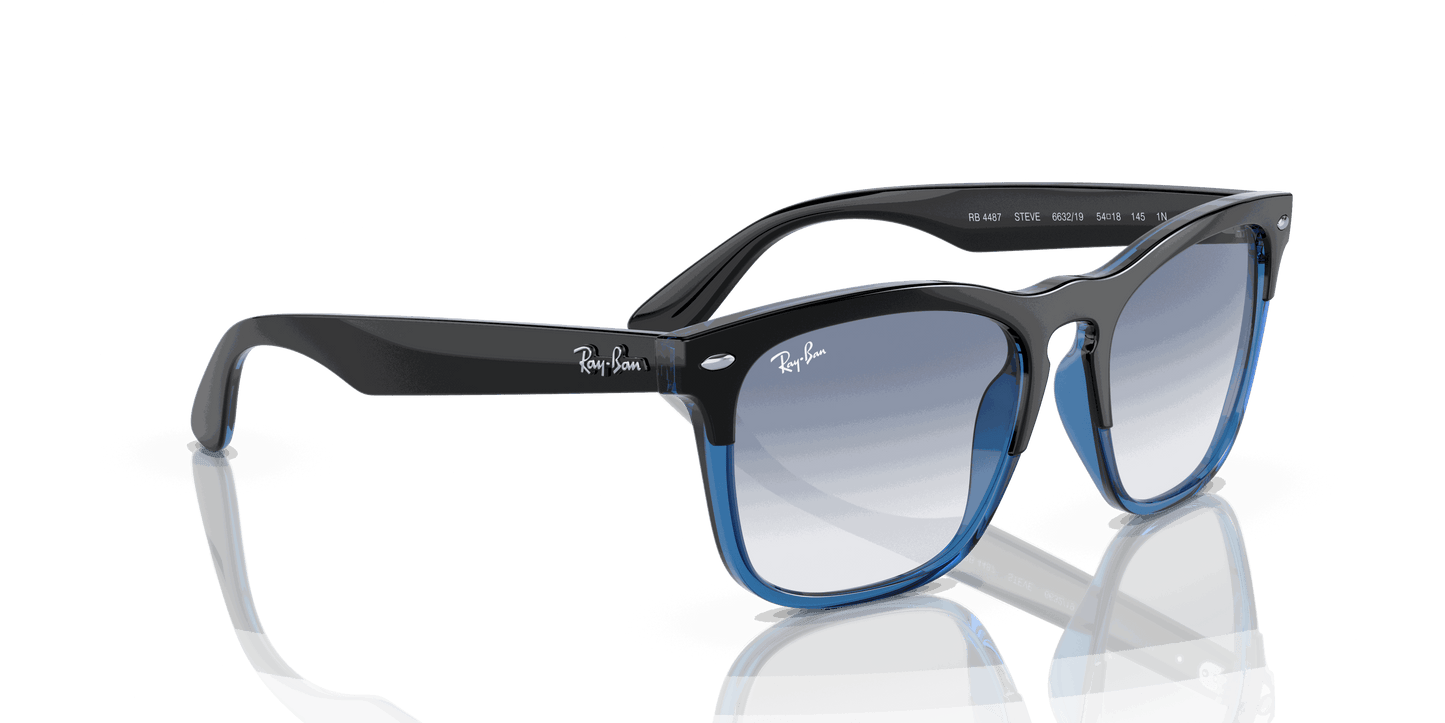 [Blue Lenses, Polished Black On Blue Frame]