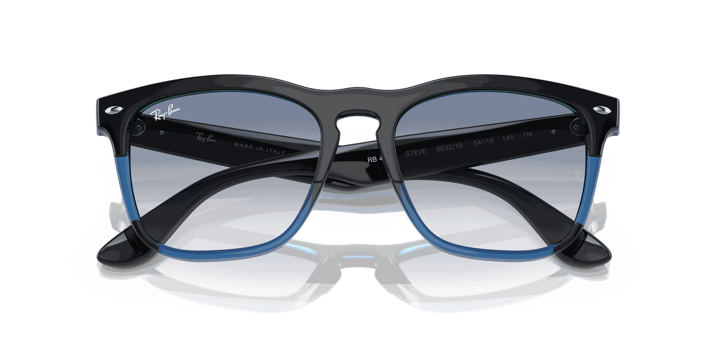 [Blue Lenses, Polished Black On Blue Frame]