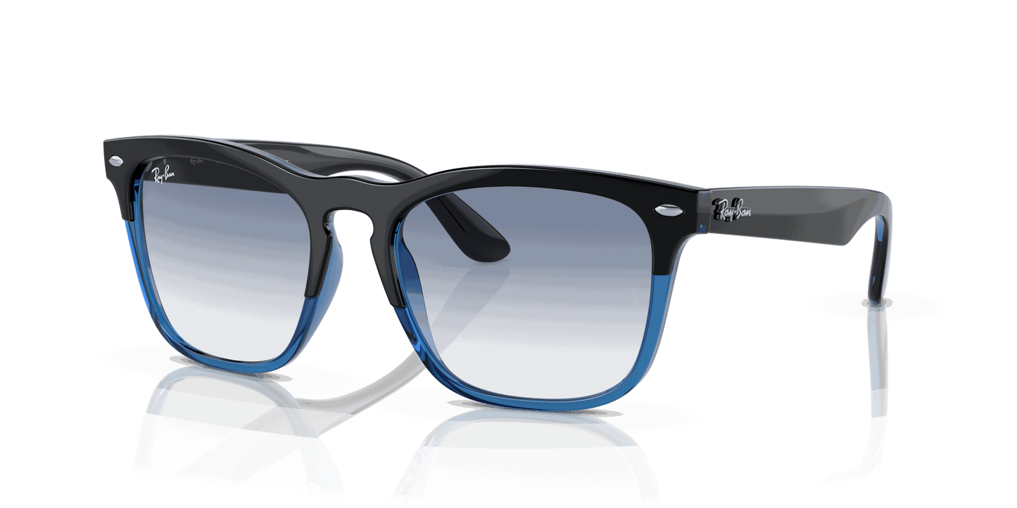 [Blue Lenses, Polished Black On Blue Frame]