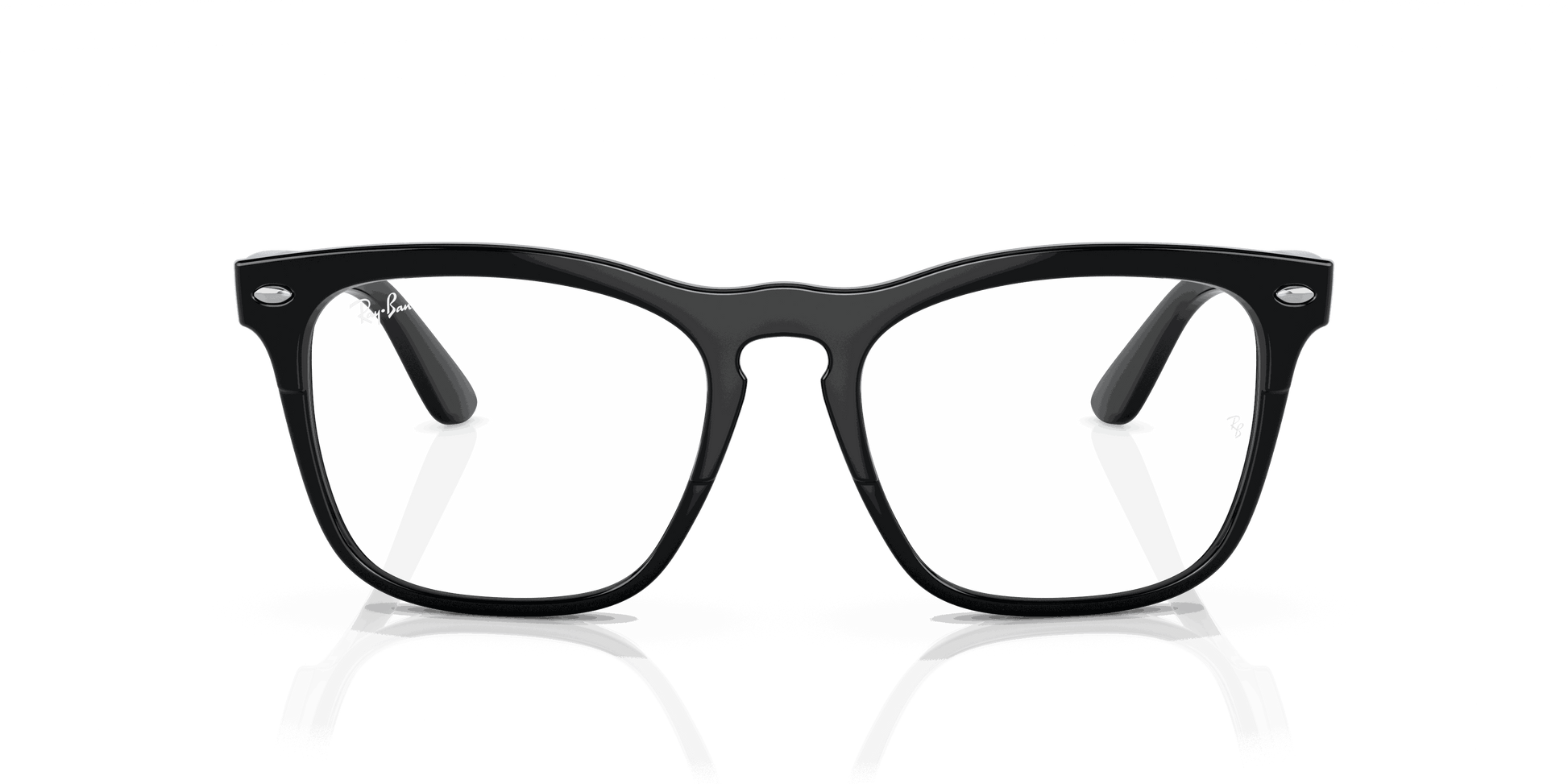 [Clear Lenses, Polished Black Frame]