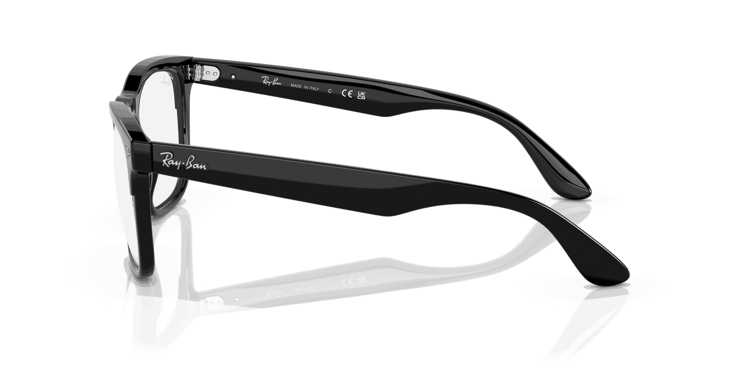[Clear Lenses, Polished Black Frame]