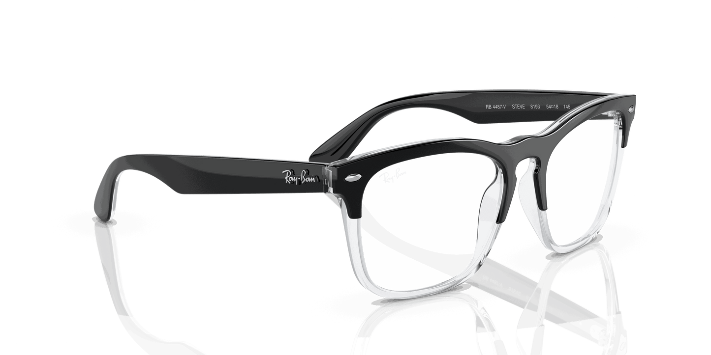[Clear Lenses, Polished Black On Transparent Frame]