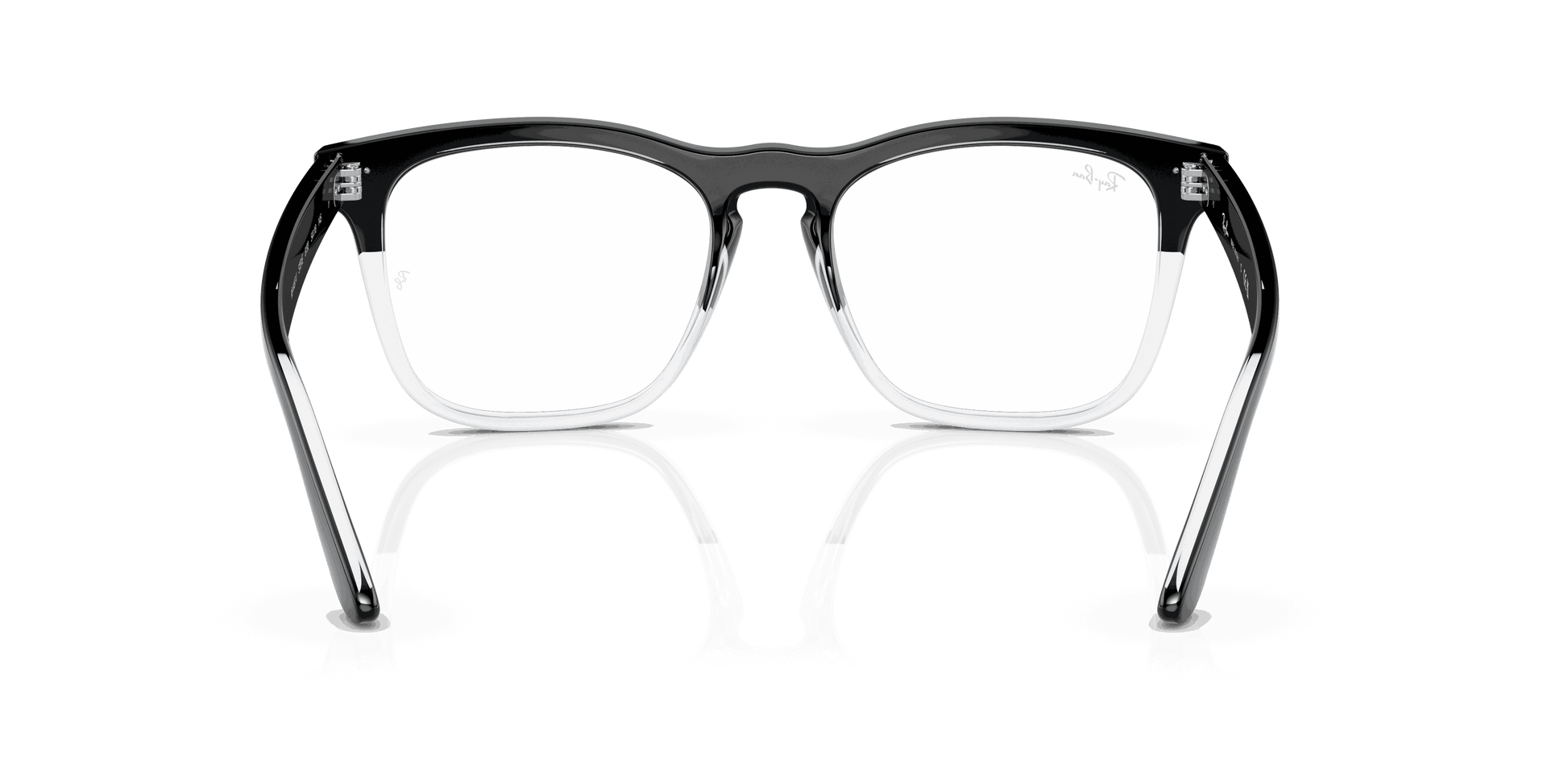 [Clear Lenses, Polished Black On Transparent Frame]