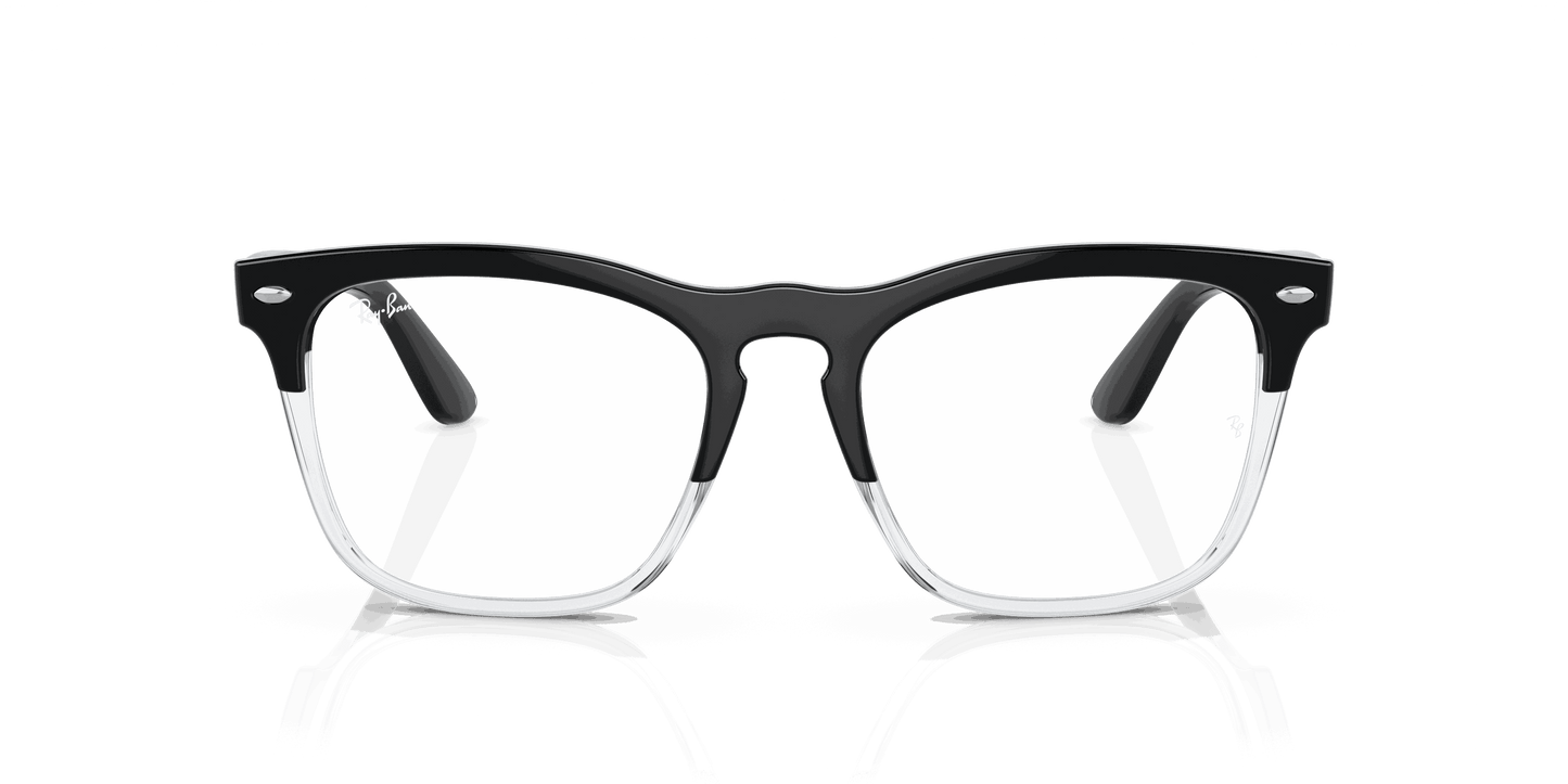 [Clear Lenses, Polished Black On Transparent Frame]