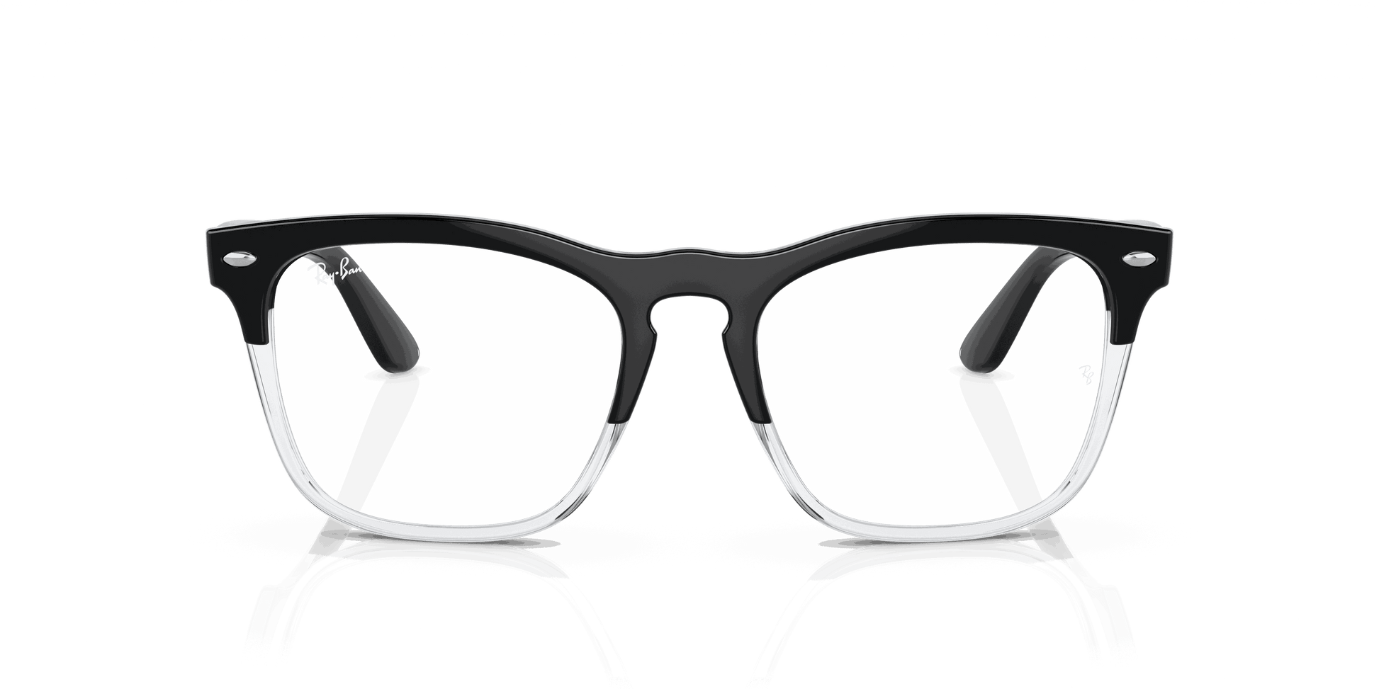[Clear Lenses, Polished Black On Transparent Frame]