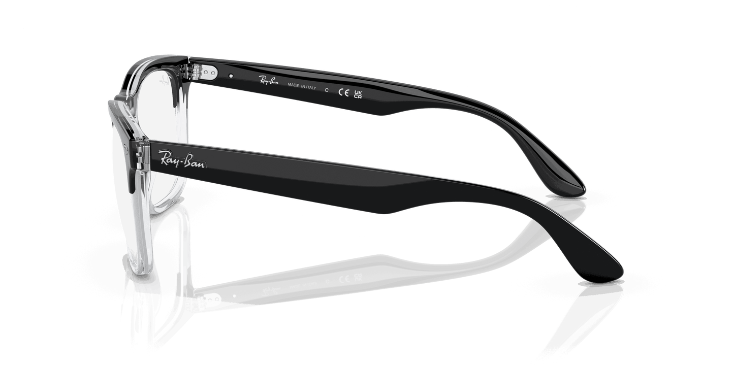 [Clear Lenses, Polished Black On Transparent Frame]