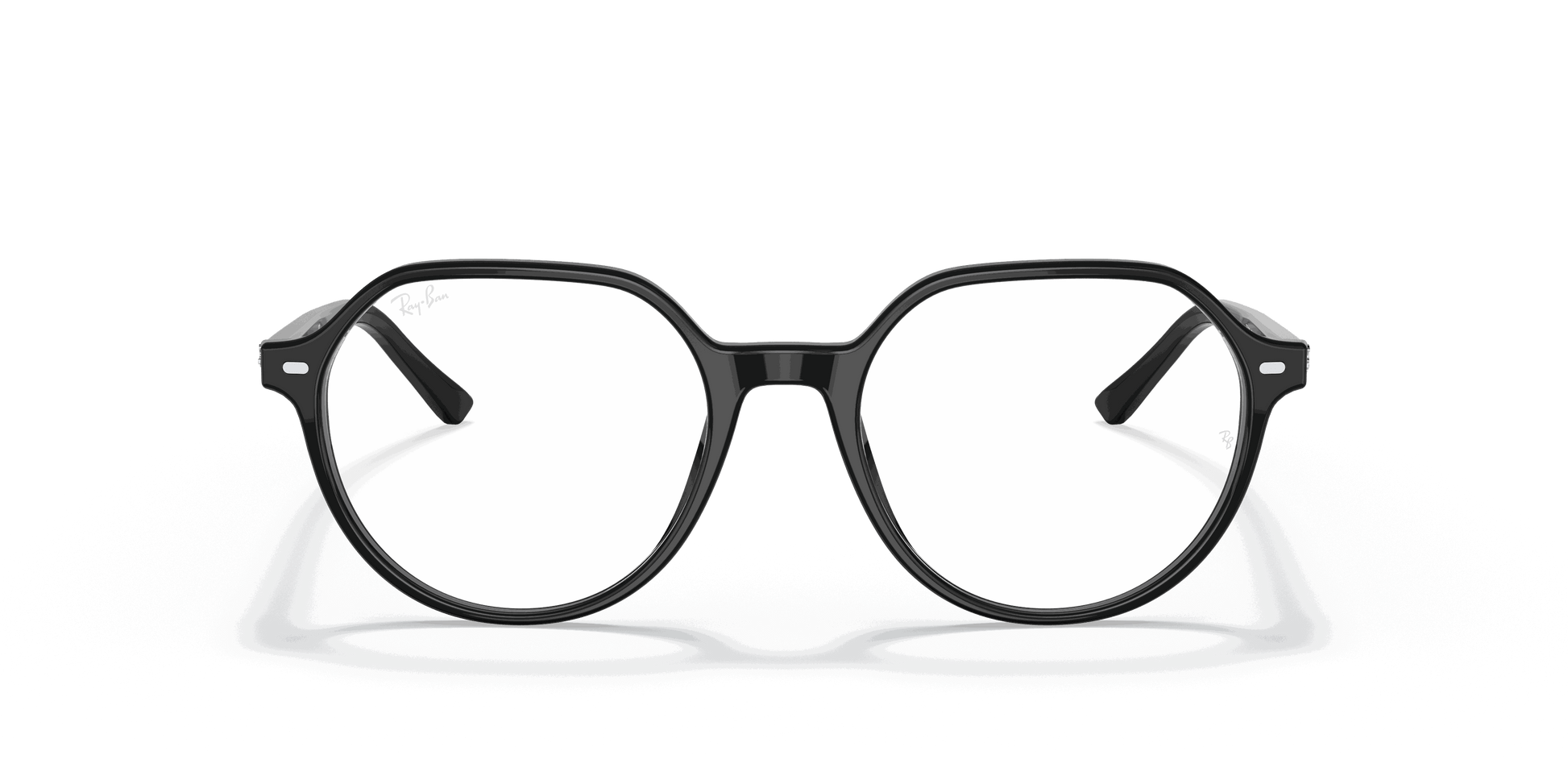 [Clear Lenses, Polished Black Frame]