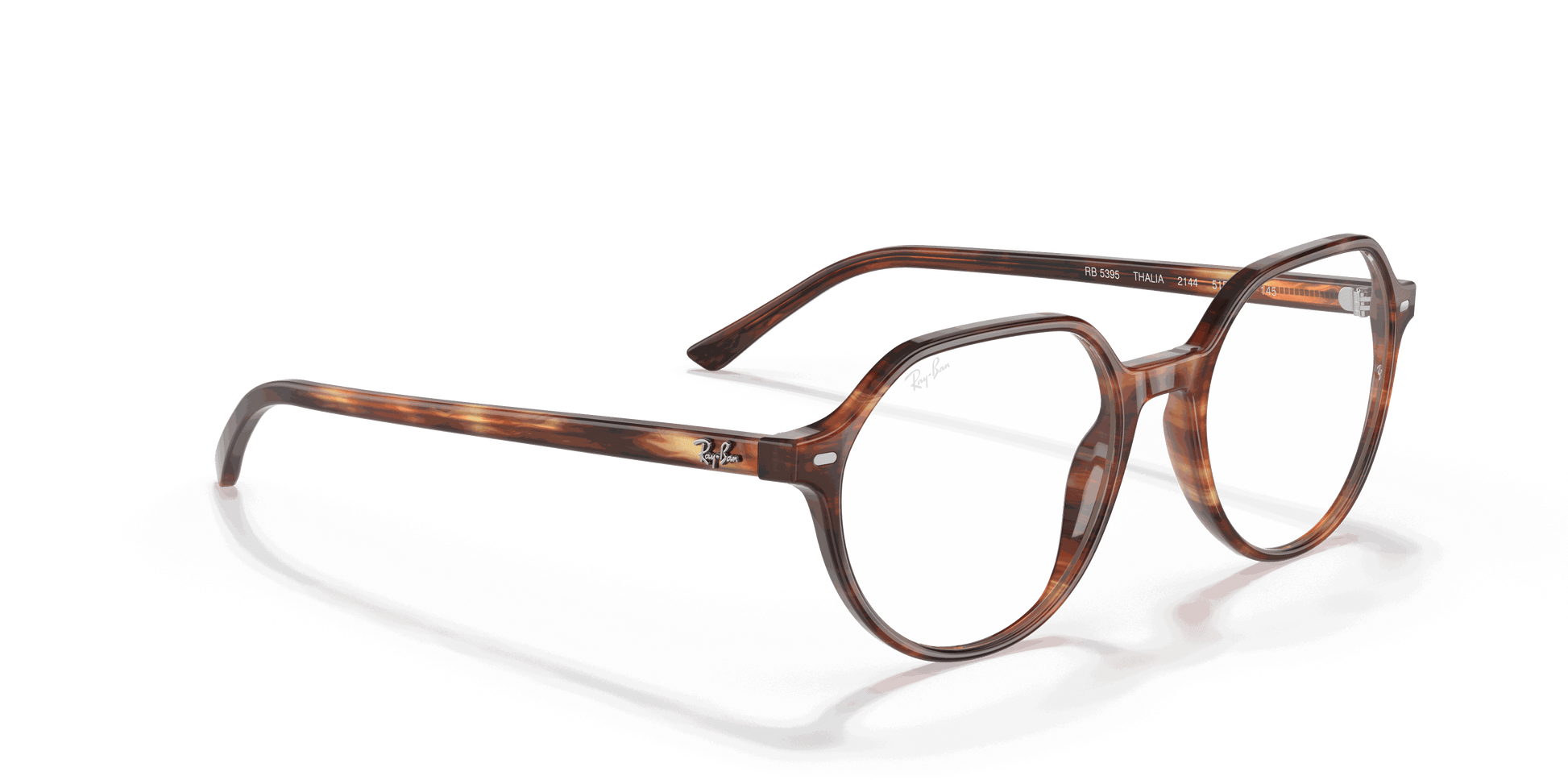 [Clear Lenses, Polished Striped Havana Frame]